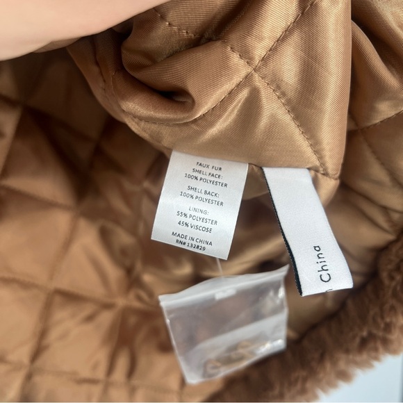 Eaves Cash Brown Faux Fur Classic Collared Formal Teddy Coat Medium - Picture 8 of 10